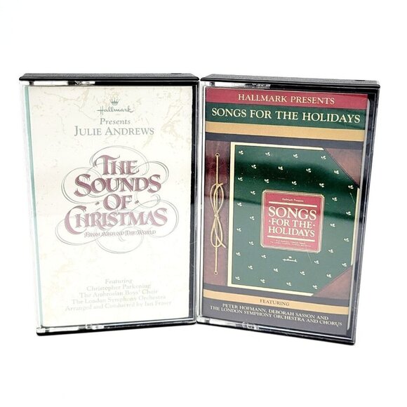 Hallmark Presents Christmas Cassette Tapes Lot of 2 Julie Andrews & Various - Picture 1 of 9